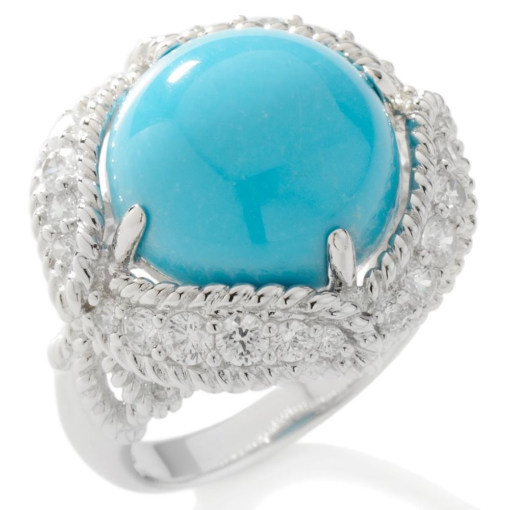 Xavier Turquoise Roped "Retro Collection" Ring - Picture 2 of 7